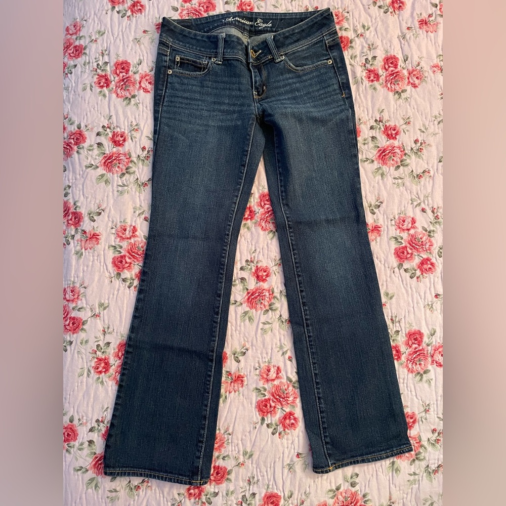 American Eagle Slim Boot Dark Washed Jeans - size 6R